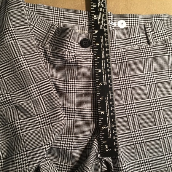 BETABRAND DRESS PANT YOGA PANTS, NWOT, Bootcut, BLACK/WHITE GLEN PLAID, Size M - Picture 5 of 7